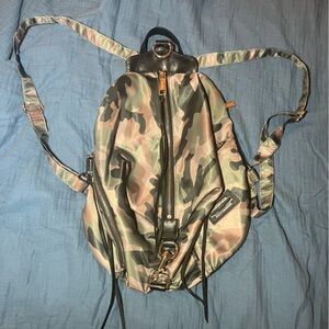 Rebecca Minkoff Julian Camo Backpack In GUC Green multicolor camouflage